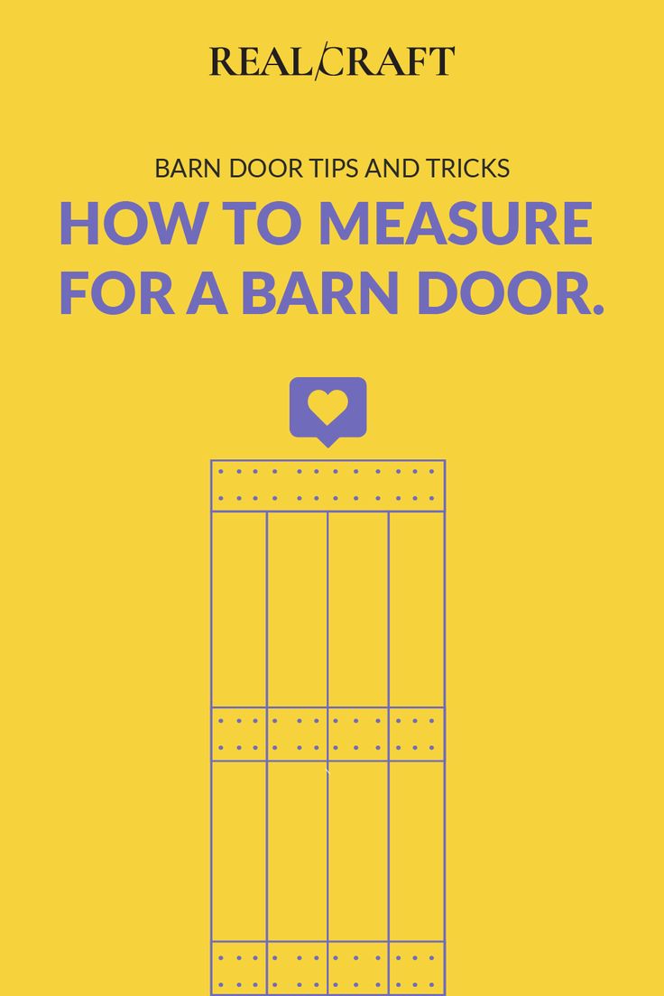 a yellow poster with the words how to measure for a barn door on it