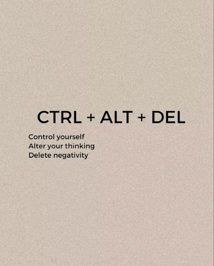 an advertisement with the words ctrl + alt + del in black and white letters