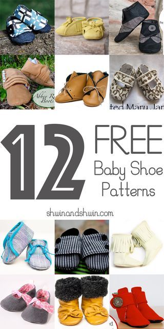 12 free baby shoe patterns for boys and girls