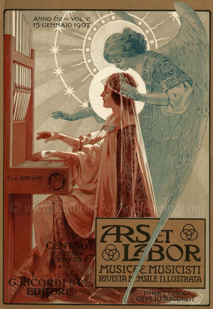 an advertisement for the concert, featuring an angel sitting on a chair with her hands in her lap