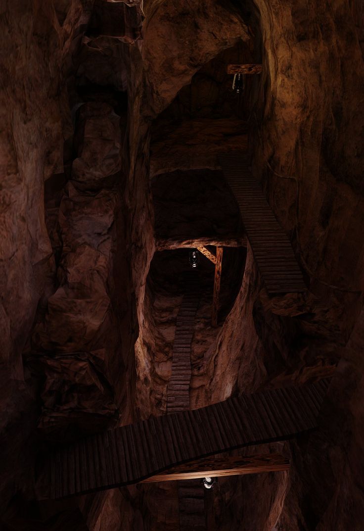 the stairs lead up to an underground passage