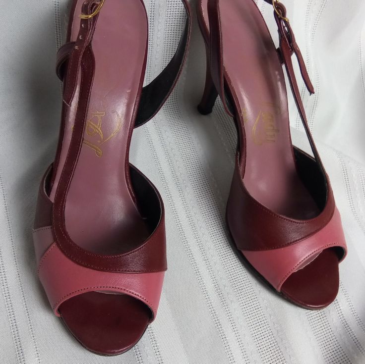 Reposhing This Item I Purchased From @Teadrinkngsnob. Loved It, But Ready To Rotate For Something New. Questions? Leave A Comment Below! Vintage Pink Heels For Formal Occasions, Vintage Pink Leather Heels, 80s Women, Slingback Heel, Vintage Shoes, Mint Condition, Vintage Pink, Pink Purple, Shoes Women Heels