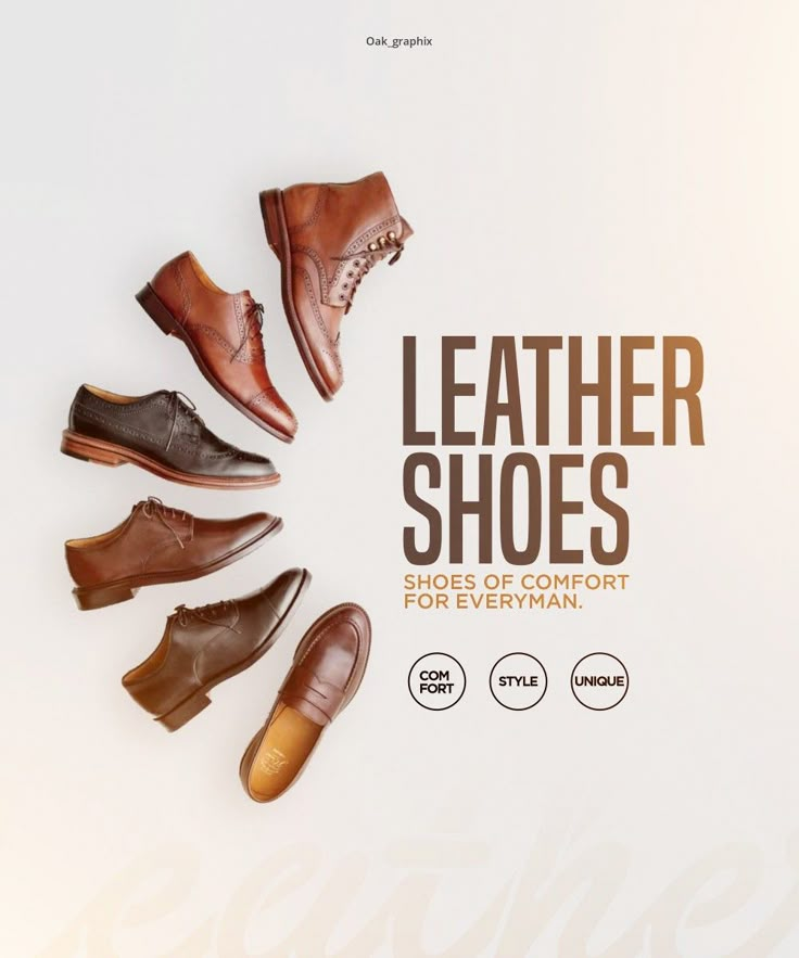 shoes are arranged in the shape of a circle on a white background with text that reads leather shoes