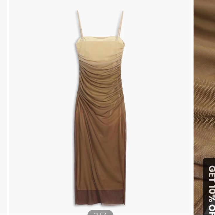 Brown Ombre Midi Length Dress. Size Extra Small. It Has A Nude Slip Under And A Sheer Ombre Raging Fabric Over. Adjustable Straps. Never Worn, Tags Attached. Jeans Overall, Party School, Wide Leg Dress Pants, Jeans Cargo, Long Midi Dress, Maxi Robes, Pantalon Large, Print Style, Yoga Shorts