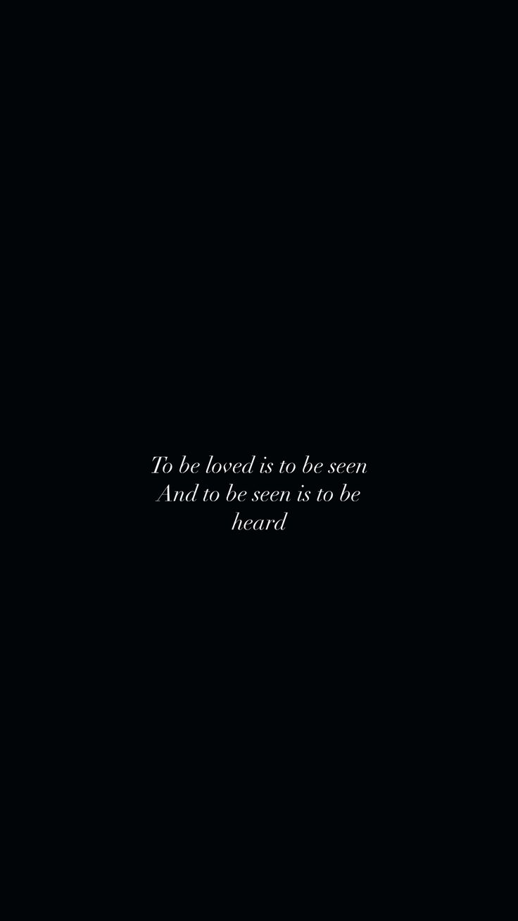 a black background with a white quote on the bottom right corner that says, you are loved is to be sorry