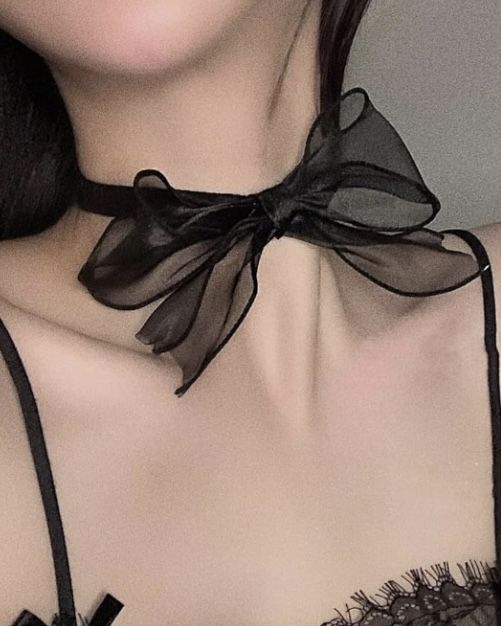 Black Chain Necklace, Girls Choker, Bow Choker, Boho Punk, Velvet Bow Tie, Ribbon Choker, Dark Coquette, Punk Vintage, Neck Choker