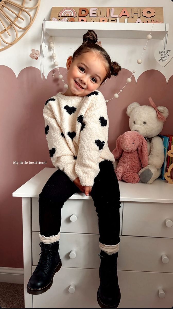 Kids Dr Martens Outfit Girl, Winter Outfit For Girls Kids, Toddler Outfits Girl Winter, Kids Fall Outfits Daughters, Pumpkin Patch Outfit Toddler Girl, Thanksgiving Toddler Girl Outfit, Toddler Picture Day Outfit School, Toddler Autumn Outfits Girl, Toddler Christmas Pictures Outfits