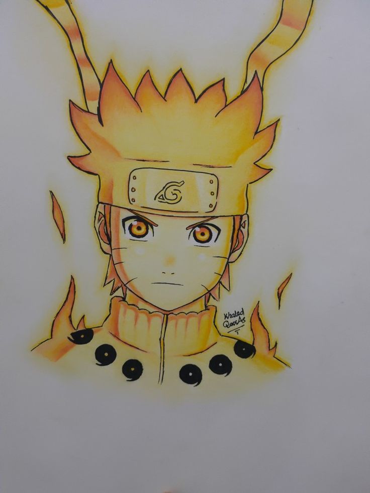 a drawing of naruto from naruto