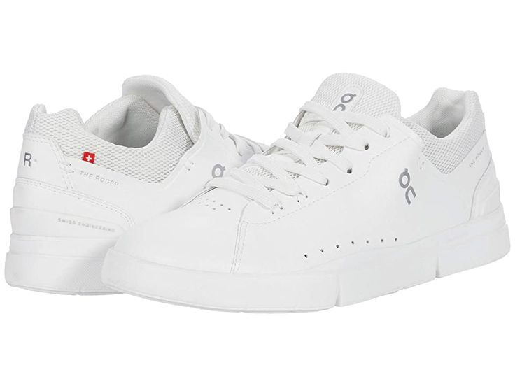 On The ROGER Advantage (Women) - Women's Shoes : All White : The primary materials that compose this product contain a minimum of 20 percent recycled content. Viet Nam The third tennis-inspired sneaker to join the On collection co-created with Roger Federer . Tailored Speedboard for smooth rolling motion. With its clean lines and minimal stitching, the On The ROGER Advantage (Women) sneaker demands to be added to your style rotation. Vegan Leather, layered for texture. Suede patch detail on tong On Cloud Womens, White Walking Shoes, Athletic Models, White Tennis Shoes, Tennis Sneakers, Womens Tennis, Waterproof Shoes, Roger Federer, All White