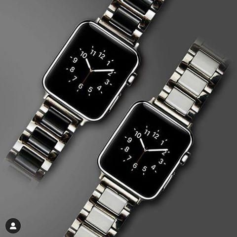 www.Nuroco.com - Apple watch band ceramic Stainless Steel link Strap fits iwatch 44mm 42mm 40mm 38mm Apple Watch Sizes, Apple Band, Iwatch Apple, Apple Watch Accessories, Apple Watch 38mm, Apple Watch Strap, Apple Iphone 6, Apple Products, Apple Watch Series