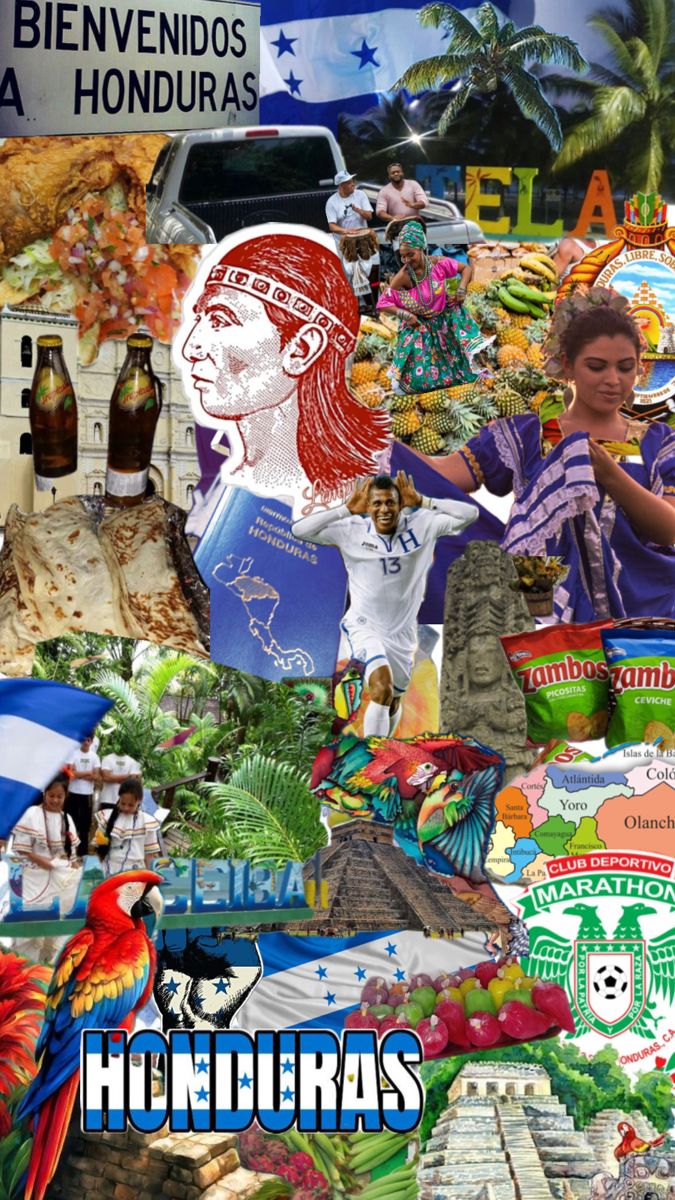 the collage shows many different things that are in front of each other and there is a woman holding a flag