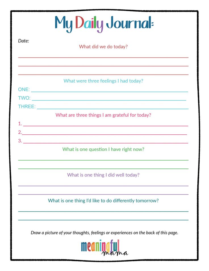 the daily journal is filled with questions to help students understand what they are doing and how do