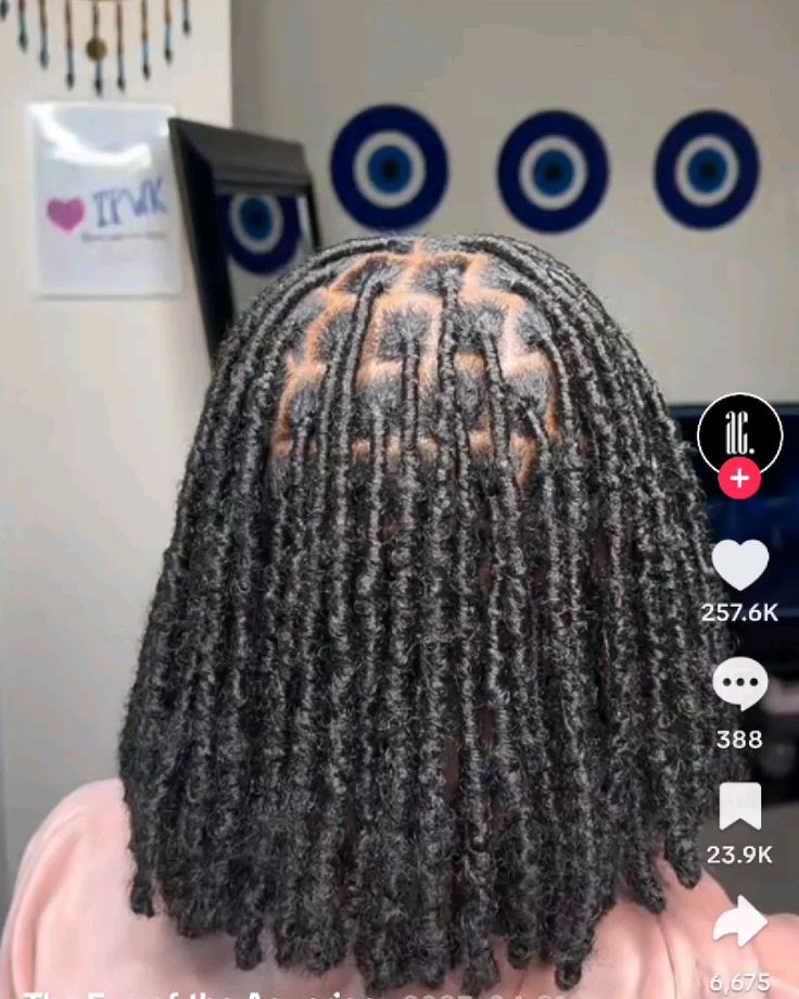 locs fauxlocs shorthairstyles Short Locs Hairstyles Braids, Faux Loc Knot Bob, Faux Loc Bob Dreads Black Women, Bob Distressed Locs, Short Brown Faux Locs, Short Boho Butterfly Locs, Short Bob Locs Hairstyles, Bohemian Soft Locs Bob, Soft Locs Hairstyles Short