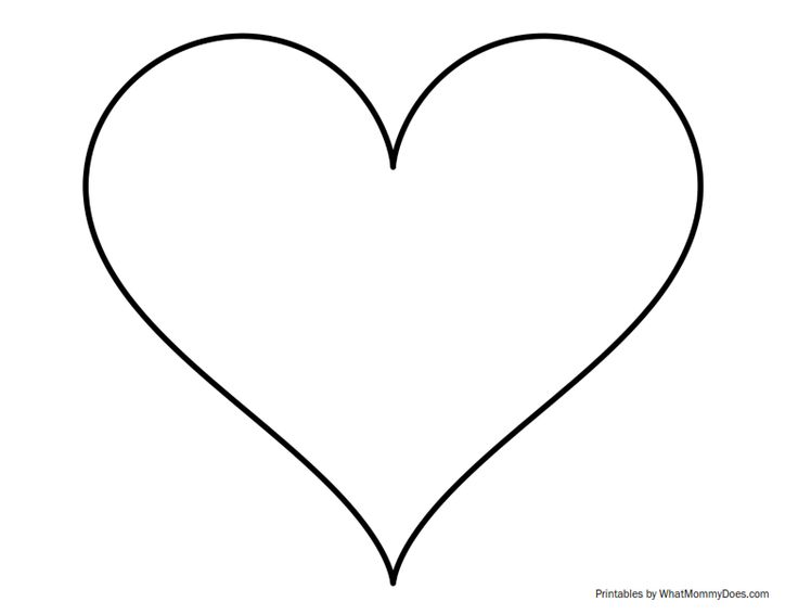 a black and white heart outline on a white background