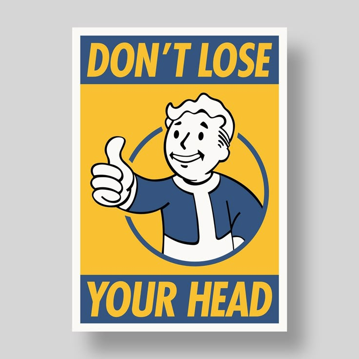 a sticker that says don't lose your head