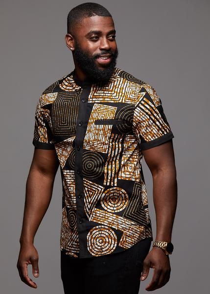 African Clothing for Men - Modern African Clothing Online – Page 2 – D'IYANU African Print Shirts For Men, African Print Shirt, Nigerian Men Fashion, Dashiki Shirt, African Wear Styles For Men, Men's Shirts And Tops, Latest African Men Fashion, African Dresses Men, African Shirts For Men