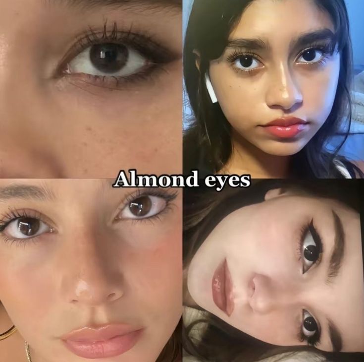 Almond Eye Makeup, Almond Eyes, Diamond Face Shape, Makeup Looks Tutorial, Makeup Techniques, Pretty Eyes, Pretty Makeup, Cute Makeup, Aesthetic Makeup