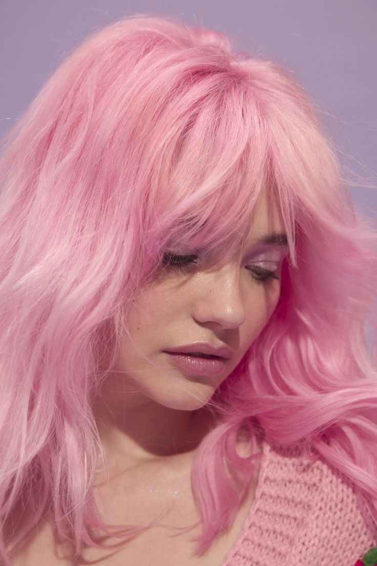 summer, soft pink hair, pink hair, pink, hair color, hair ideas, shaggy bob with bangs, trending hair color Bubblegum Pink Hair Short, Y2k Ads, Pink Hair Short, Short Hair Aesthetic, Bubblegum Pink Hair, Pink Short Hair, Late Bloomer, Runway Model, Frosé