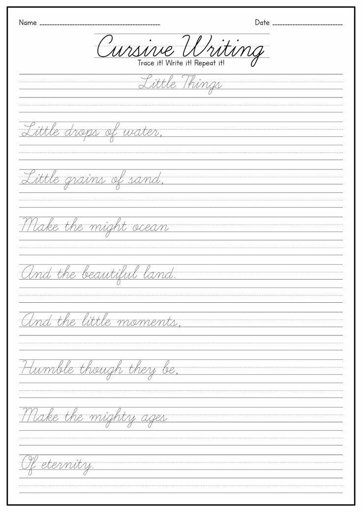 cursive writing worksheet with the words cursive written on it