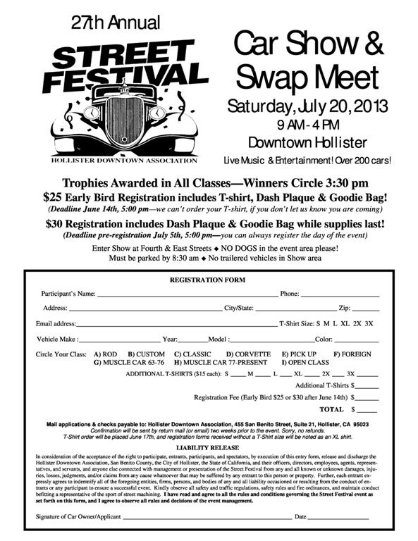 an advertisement for the car show and swap meet