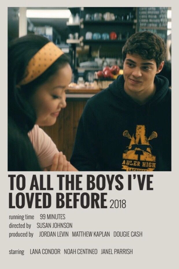 a poster for the movie to all the boys i've loved before, featuring two people