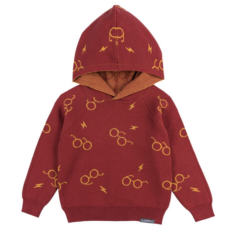 Capture the enchantment of every day with our sweater knit hoodie! Made from 100% soft cotton, this warm hoodie is gentle on your baby or toddler's sensitive skin and perfect for keeping your growing witch or wizard snug all season long. The stretchy neck, cuffs, and hem provide a comfortable fit for playing at home or our on magical adventures. An ideal gift for any Harry Potter fan, this hoodie will quickly become a cherished favorite for both parents and children. Our essentials have been independently certified with STANDARD 100 by OEKO-TEX® so that you don’t have to worry about harmful substances in your little one's wardrobe. Includes one hoodie. | modern moments™ x Harry Potter™ Infant and Toddler Neutral Red Glasses Hoodie - 3T Red Glasses, Toddler Boy Outfits, Knit Hoodie, Boys Jacket, Toddler Girl Outfits, Sweater Knit, Toddler Outfits, Toddler Boys, Boy Outfits