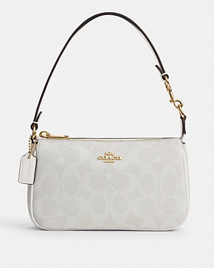 COACH® | Zip Card Case In Signature Canvas With Heart Print