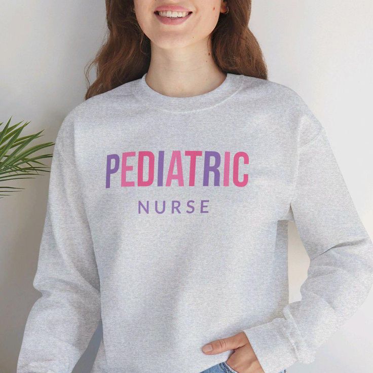 Pediatric Nurse Sweatshirt, Pastel Colors, Nurse Student Gift, Gifts For Women, Cute Sweatshirt, Unisex Heavy Blend™ Crewneck Sweatshirt Nurse Student, Pediatric Nurse, Nursing Student Gifts, Nurse Sweatshirt, Pediatric Nursing, Student Gift, Cute Sweatshirts, Nursing Students, Pediatrics