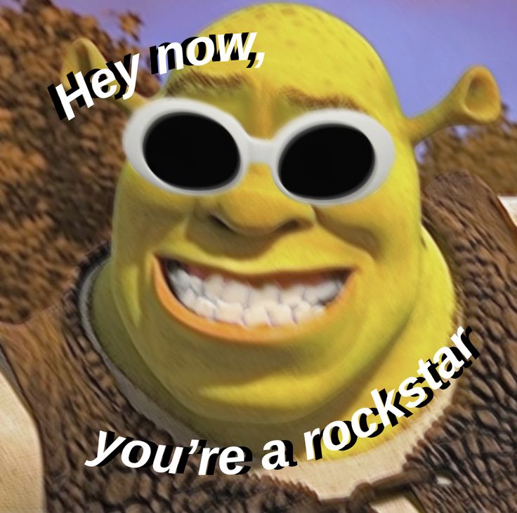 an image of a cartoon character with the caption hey now, you're a rockstar