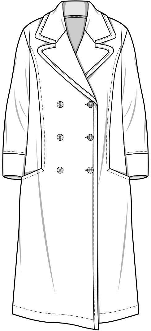 a drawing of a trench coat