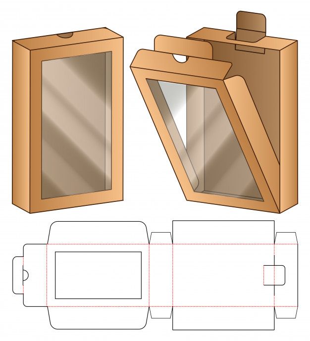 an open cardboard box with the lid cut out and ready to be used for packaging