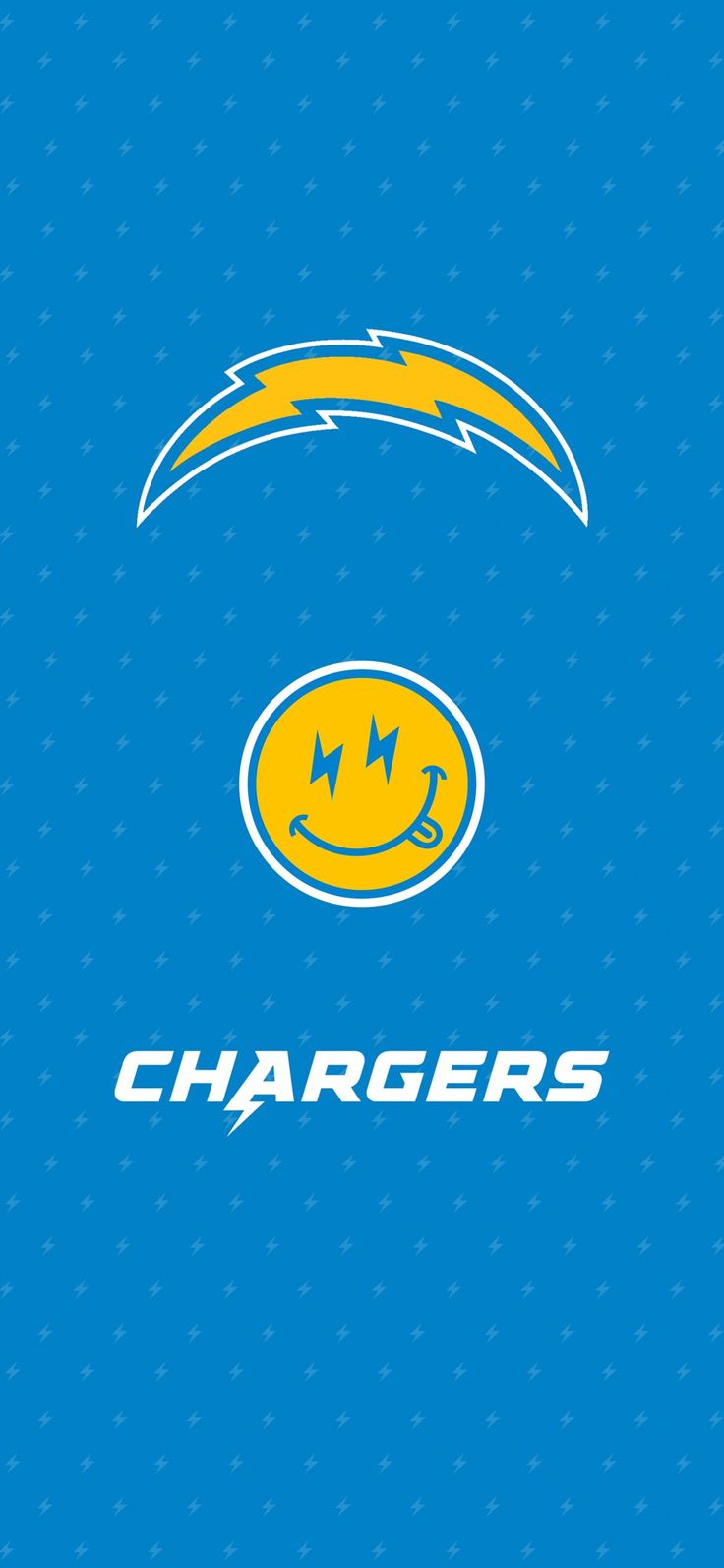 the chargers logo on a blue background