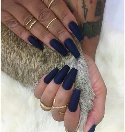 Matt Dark Blue Nails, Dark Toenail Polish, Navy Coffin Nails, Dark Blue Matte Nails, Matte Dark Blue Nails, Navy Matte Nails, Matte Navy Nails, Dark Matte Nails, Simple Dark Nails