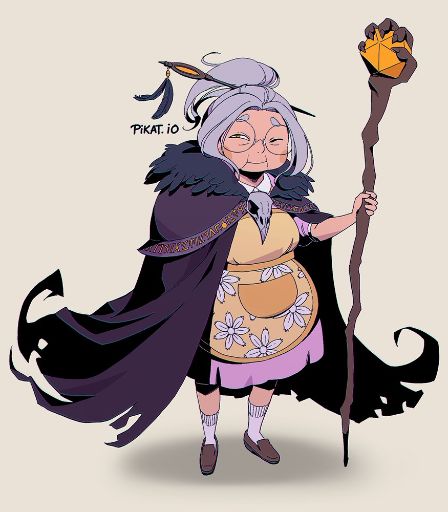 an old woman dressed in costume and holding a broom