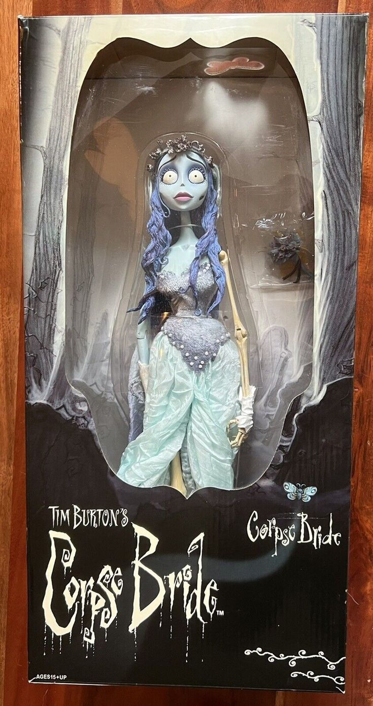 the corpse bride action figure is in its package for sale on ebayon's website