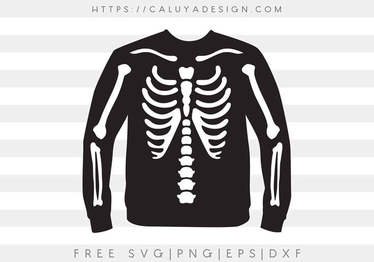 a skeleton shirt with the text free svg files