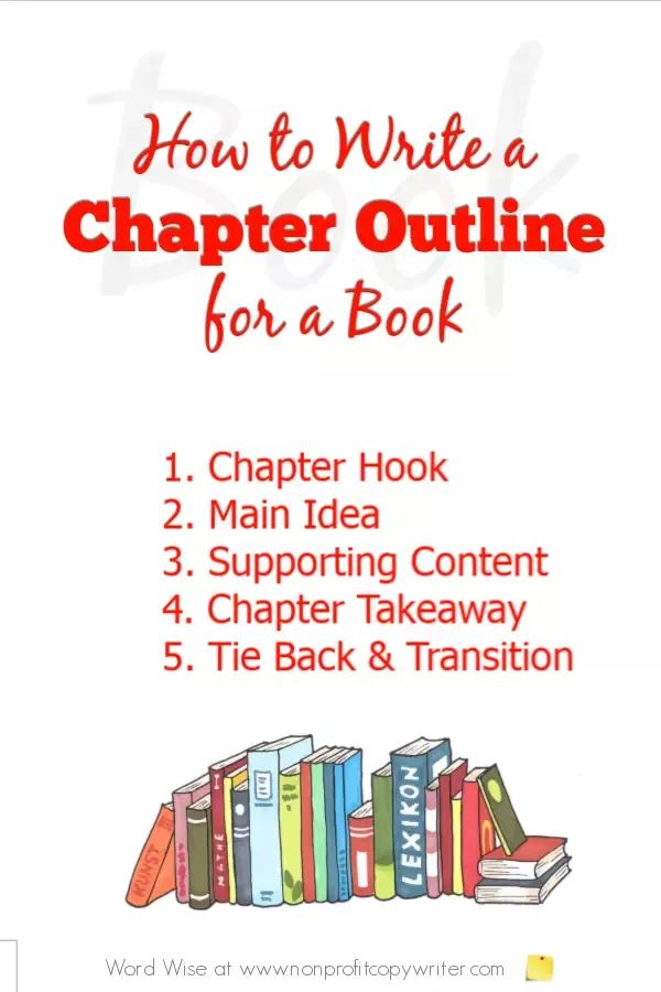 the book how to write a charter outline for a book is shown in red and white