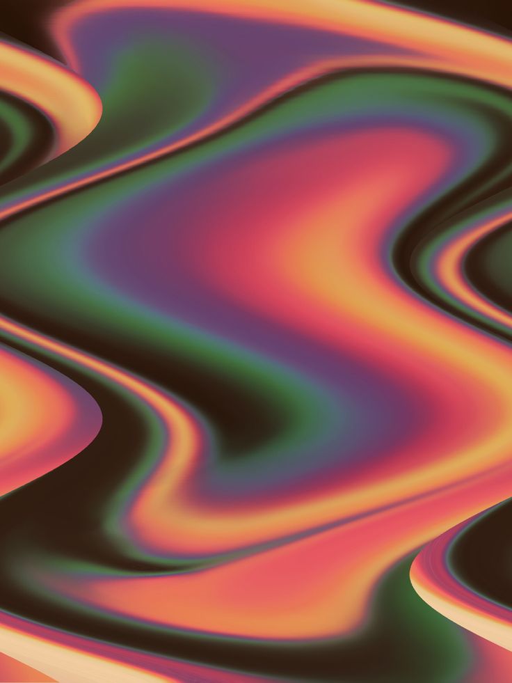 an abstract background with wavy lines in red, orange and green colors that appear to be liquid or fluid