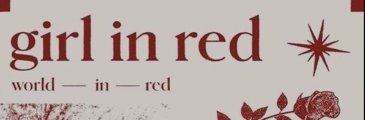 a red and white sign that says girl in red world - in - rdd