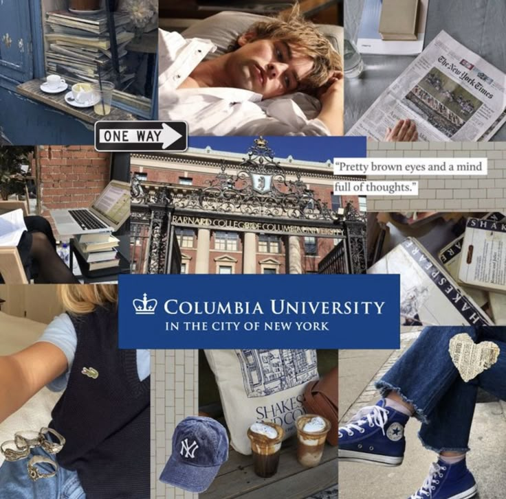 collage of images with text that reads columbia university in the city of new york