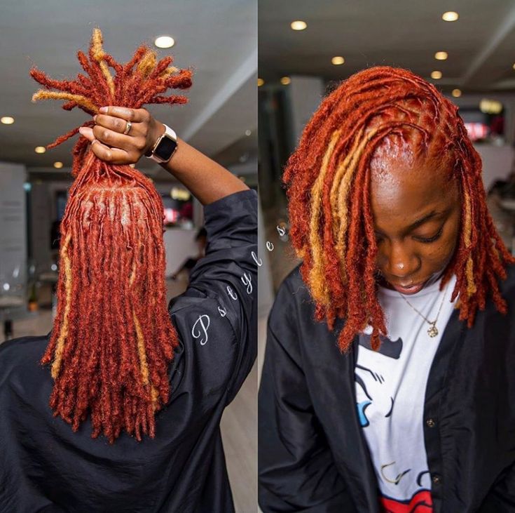 DMV Pro. Loctician Pstyles on Instagram: “Loc color two process and retwist by me @pstyles3 and @blacthunda .My products (NZURI Culture ) will have your hair growing. I used NZURI…” Loc Color Ideas, Colored Dreads, Short Dreadlocks Styles, Dreads Styles For Women, Beautiful Dreadlocks, Short Locs Hairstyles, Faux Locs Hairstyles, Dreadlock Style, Dreadlock Styles