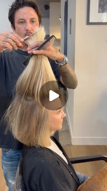 Bob Tutorial, Cut Own Hair, A Line Haircut, Brush Cut, How To Cut Your Own Hair, Long To Short Hair, Blonde Bobs, Love Ya, Hair Transformation