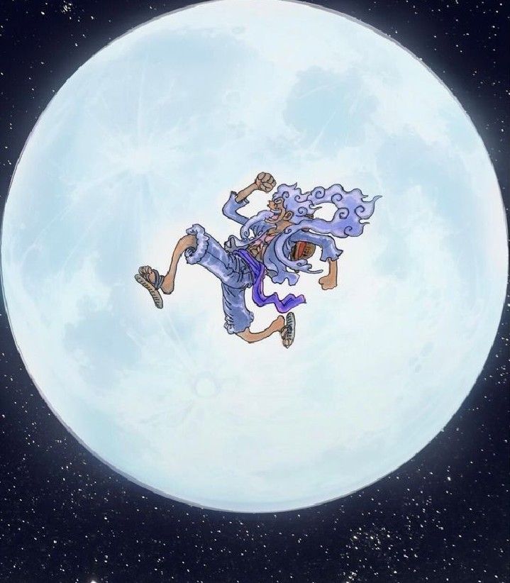 a cartoon character is flying in front of the moon