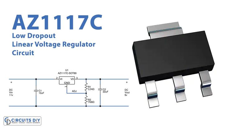 an electronic circuit with the words, low dropout linear voltage regulator circuit on it