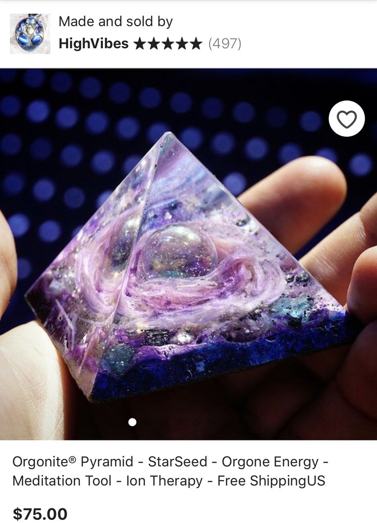 someone is holding up a purple and blue object in their hand with the caption made and sold by highlights