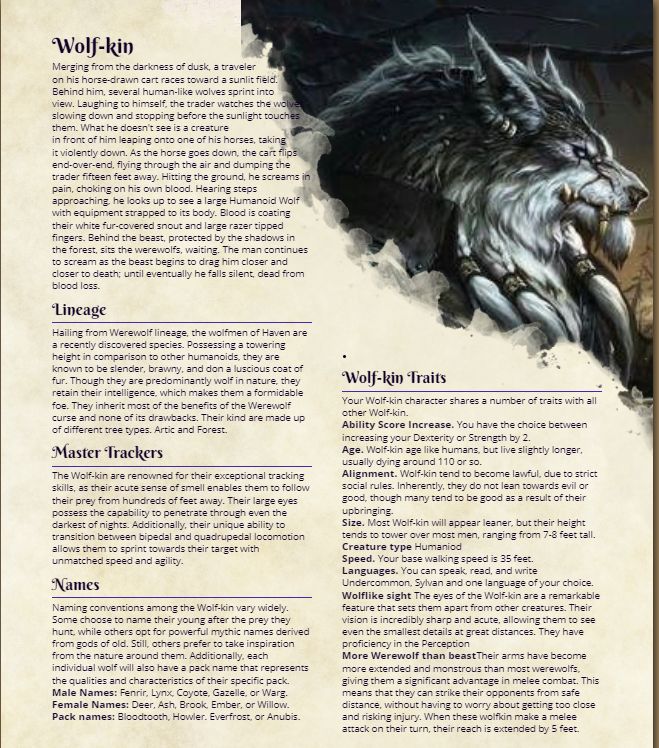 an article about the wolf - king