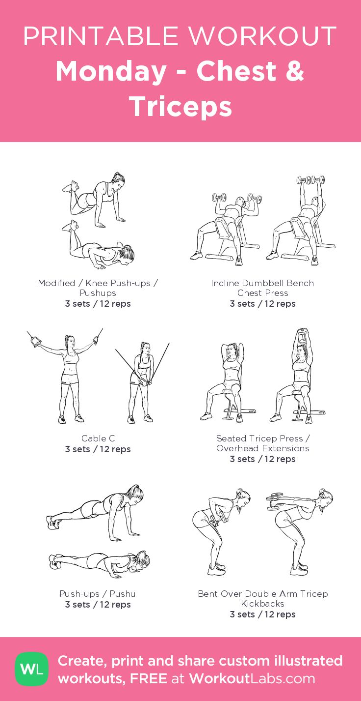 the printable workout poster shows how to do an exercise with one hand and two hands