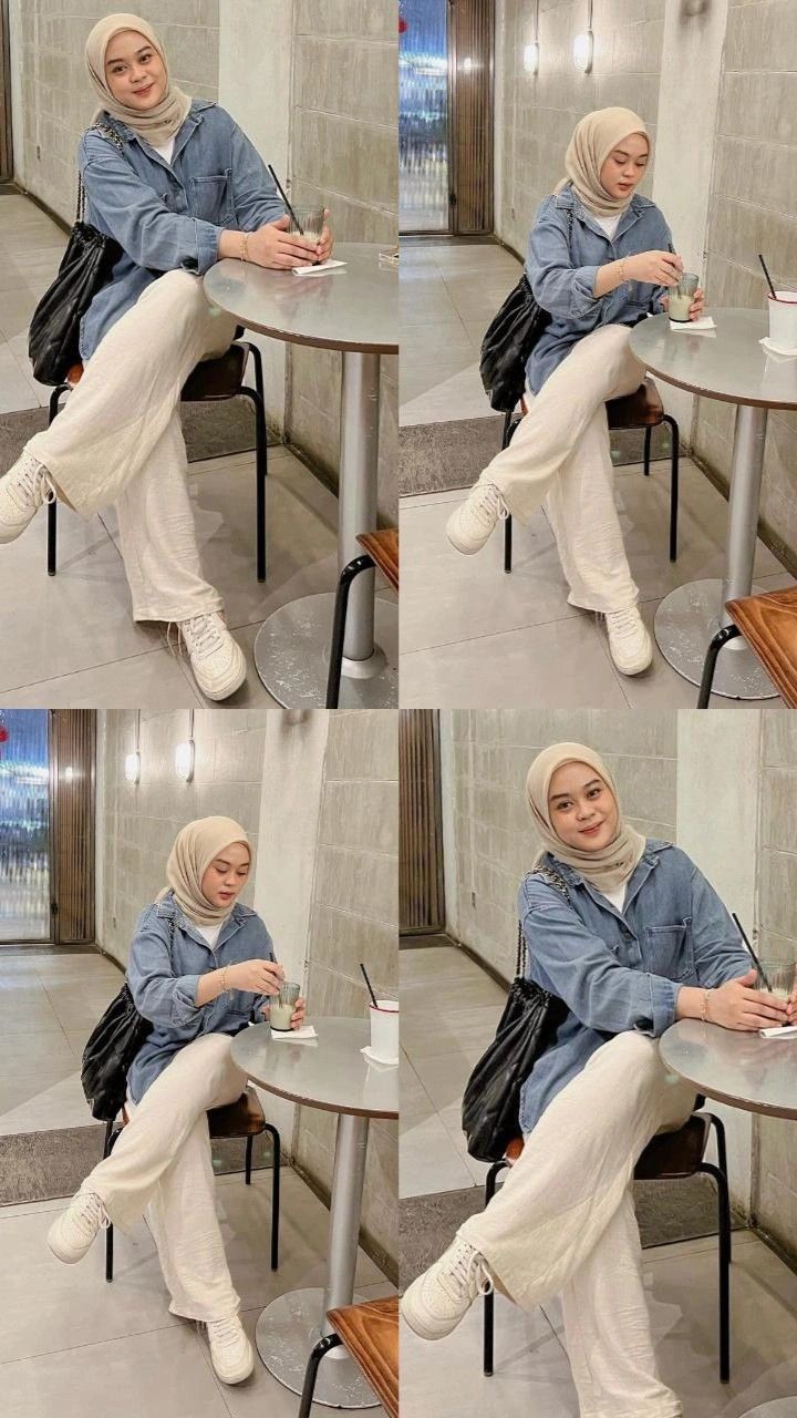 Campus Outfit Hijab, Mix And Match Outfits Hijab, Ootd Ngampus, Outfit Hijab Casual, Mix Match Outfits, Muslim Outfits Casual, Hijab Style Casual, Casual Hijab, Fashion Top Outfits