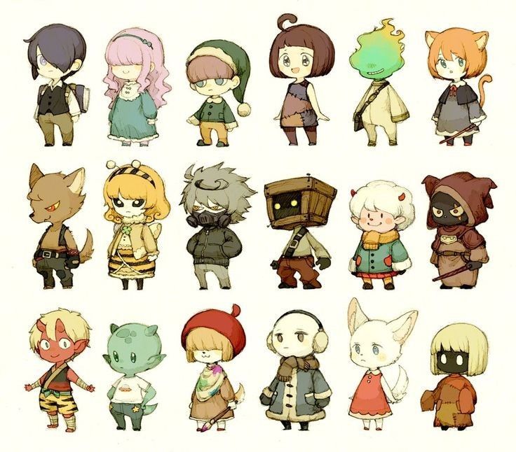 some very cute little cartoon characters