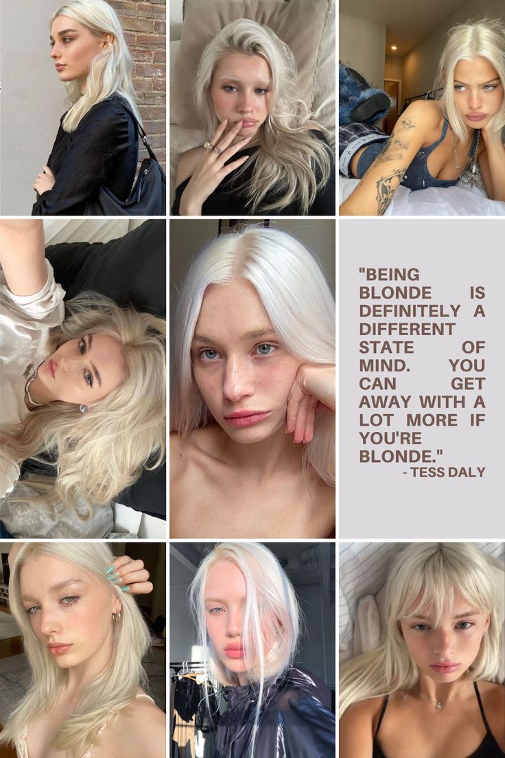 platinum blonde hair inspiration #PlatinumBlondeHair #Aesthetic #HairCare #SilverHair 90s Platinum Blonde Hair, Best Hair Dye For Blonde Hair, Best Platinum Blonde Hair Color, Atomic Blonde Hair, Platinum Hair Outfits, Platinum Blonde Outfits, White Gold Blonde Hair, Platinum Blonde Pale Skin, Blonde Hair Cool Tones Pale Skin